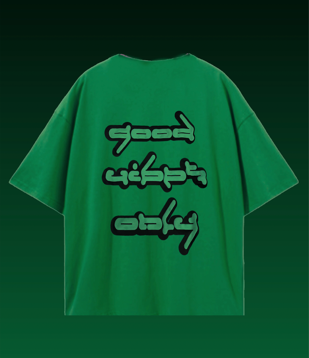 Good vibes tshirt in green
