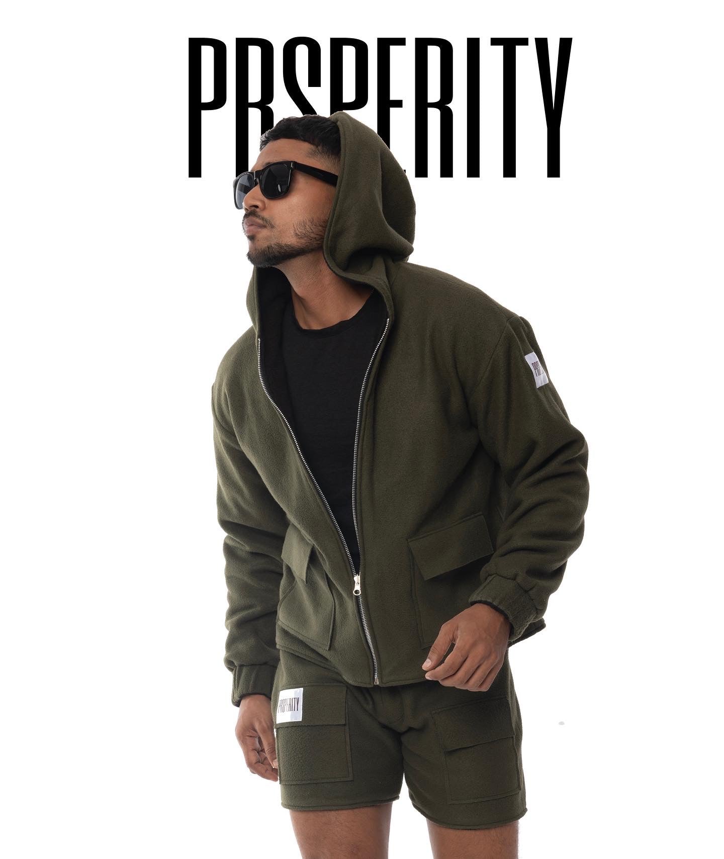 reversible fleece hoodie